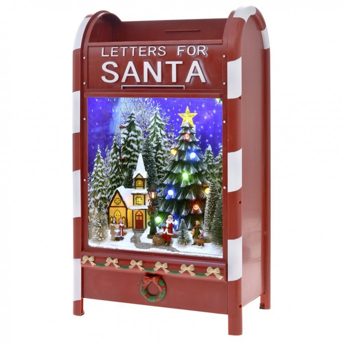  CHRISTMAS SANTA MAIL BOX WITH SNOWING FUNCTION 35X21X62CM 