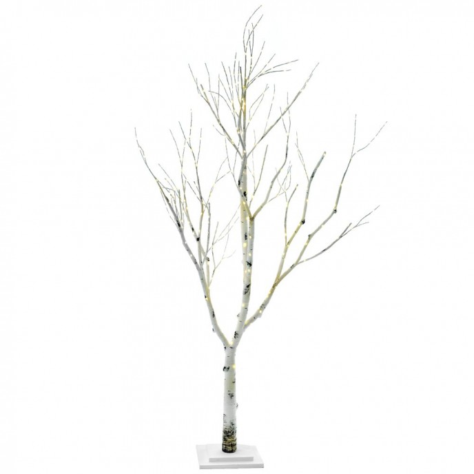  BIRCH TREE 160CM WITH 450 WHITE LED LIGHTS 