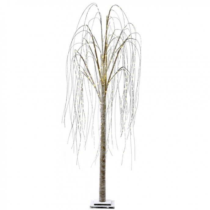  BROWN SNOWY WILLOW TREE 180CM WITH 500 WHITE LED LIGHTS 