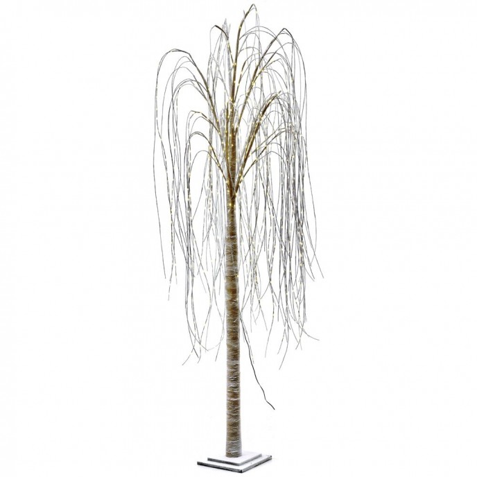 BROWN SNOWY WILLOW TREE 220CM WITH 720 WHITE LED LIGHTS 