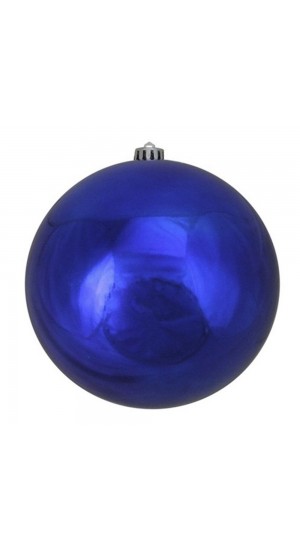  ROYAL BLUE GLASS BALL ORNAMENT 6CM SET 8