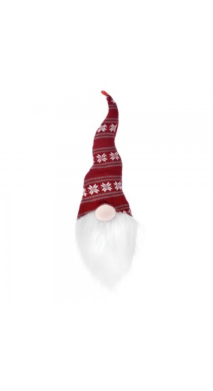  PLUSH  CHRISTMAS GNOME HEAD WITH HAT 55CM