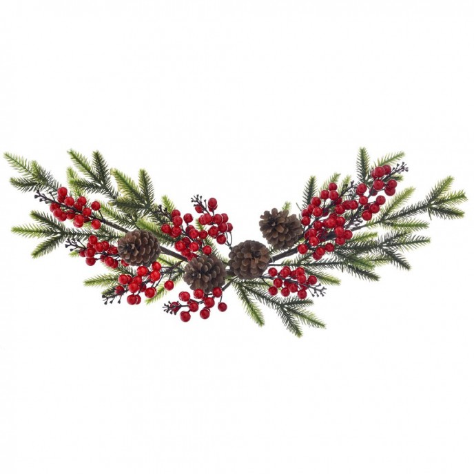  XMAS SWANG 65CM WITH RED BERRIES 
