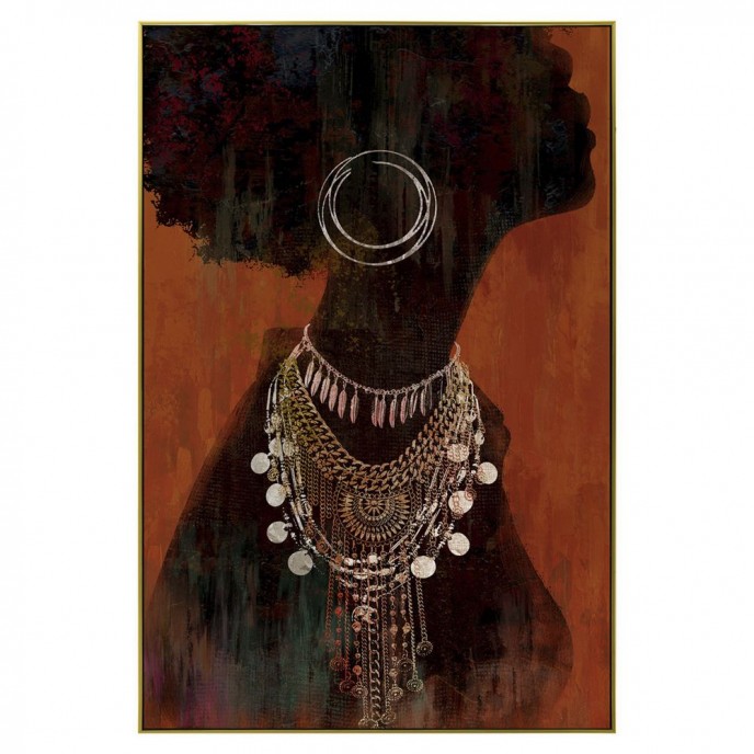  GOLD FRAMED WOMAN OIL PAINTING PRINT 82X122CM 