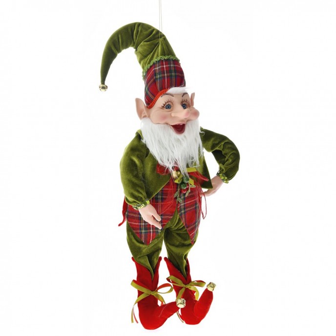  GREEN AND RED CHRISTMAS ELF 65CM 