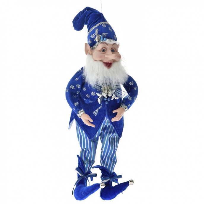  BLUE AND SILVER CHRISTMAS ELF 65CM 
