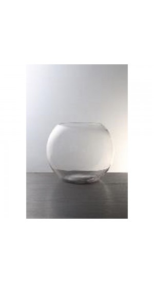  CLEAR GLASS SPHERE VASE 17X21CM