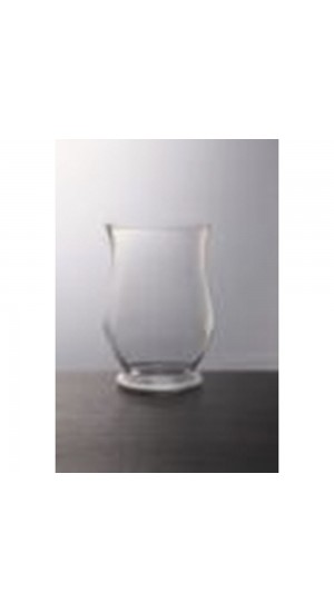 CLEAR GLASS CANDLE HOLDER 12X20CM