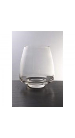  CLEAR GLASS CANDLE HOLDER 11X18CM