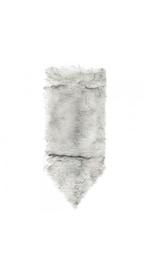  BLACK AND WHITE FAUX FUR TABLE RUNNER 45X200CM