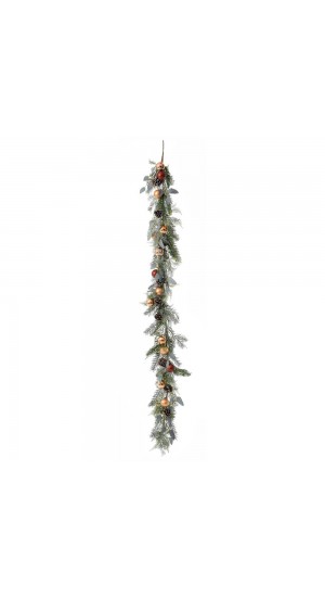  CHRISTMAS FIR GARLAND WITH COOPER BAUBLES 180CM