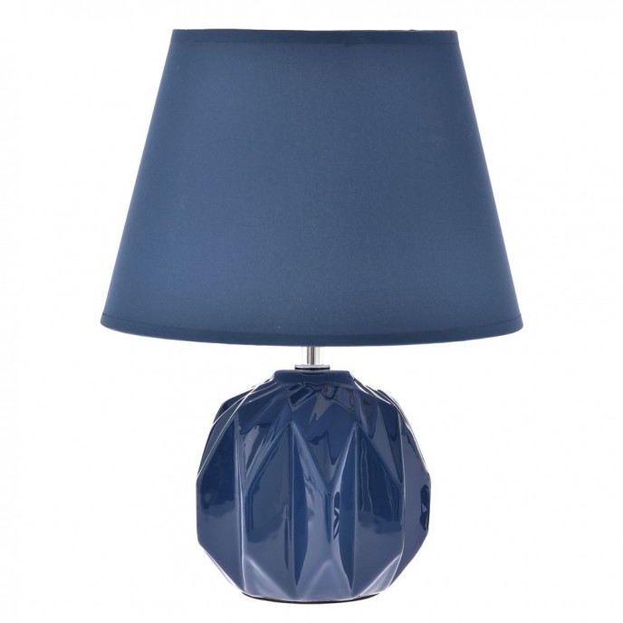  BLUE CERAMIC TABLE LAMP D22X36CM 