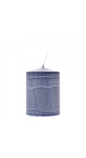  BLUE FROSTED CANDLE 7X10CM