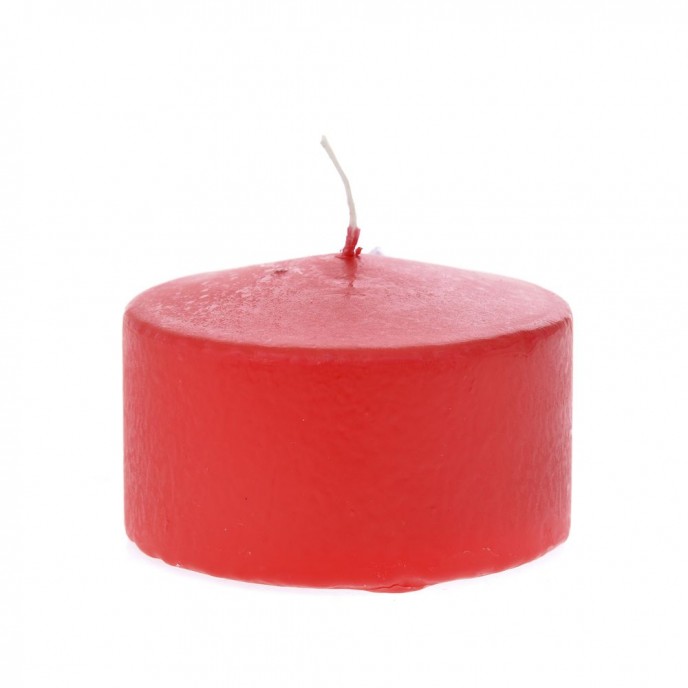  RED PILLAR CANDLE 9X6CM 
