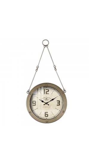  GOLD METAL WALL CLOCK WITH METAL WIRE 30X63X6CM