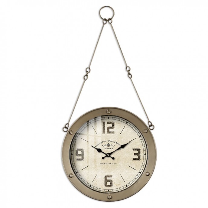  GOLD METAL WALL CLOCK WITH METAL WIRE 30X63X6CM