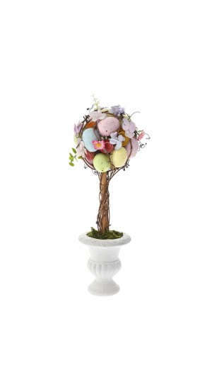  EASTER ARTIFICIAL COLOURFUL EGG TOPIARY 14x40CM
