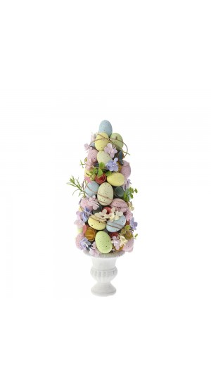  EASTER ARTIFICIAL COLOURFUL EGG TOPIARY 30CM