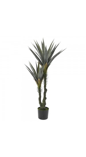  ARTIFICIAL GREEN PLANT 135CM WITH 45LEAVES PLASTIC SISAL IN 20CM POT