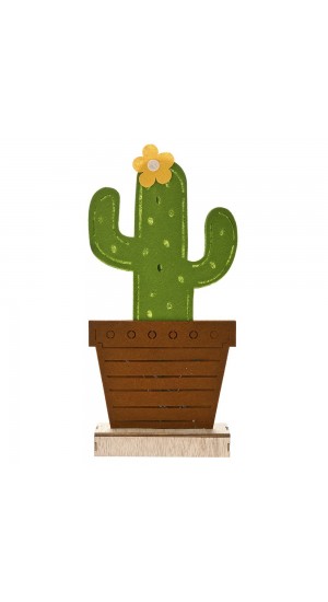  WOODEN CACTUS W 8LED 18x5.5x40CM  2xAA BATTERIES NOT INCLUDED