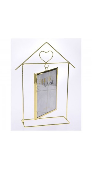  GOLD METAL PHOTO FRAME WITH GLASS 23x31cm