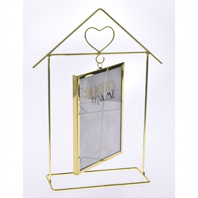  GOLD METAL PHOTO FRAME WITH GLASS 23x31cm 