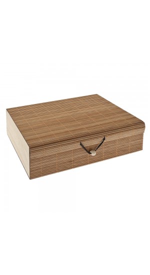  BAMBOO STICKS BOX WITH COVER 24x17x8CM