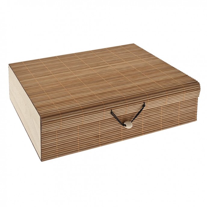  BAMBOO STICKS BOX WITH COVER 24x17x8CM 