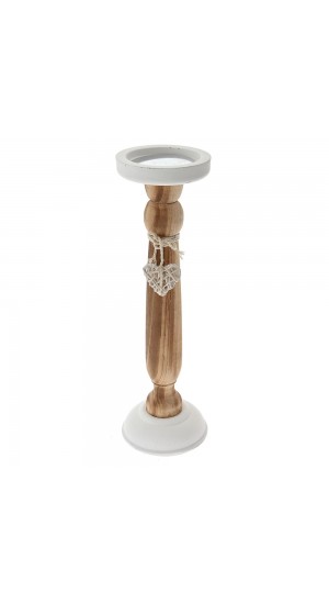  WOODEN CANDLE HOLDER D10X33 CM