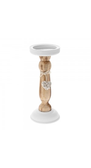  WOODEN CANDLE HOLDER D 10X25 CM