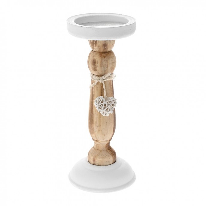  WOODEN CANDLE HOLDER D 10X25 CM 