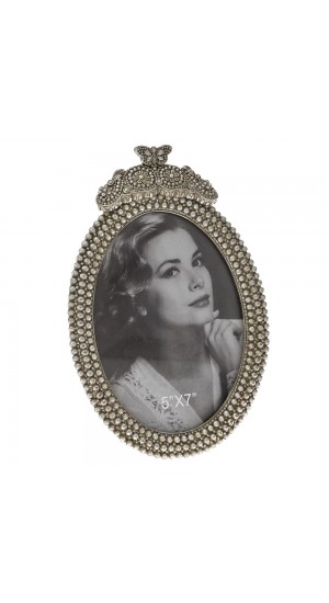  SILVER POLYRESIN OVAL PHOTO FRAME 15X23 CM FOR 13X18 PHOTO