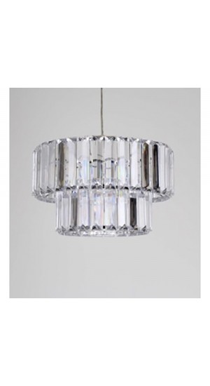  METAL AND ACRYLIC CLEAR CEILING PENDANT D27.5x18CM