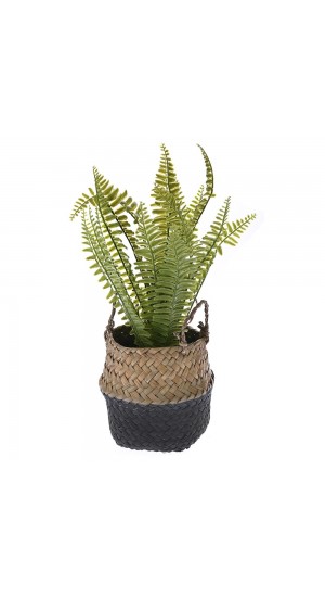  ARTIFICIAL PLANT IN WLLOW BASKET 34 CM