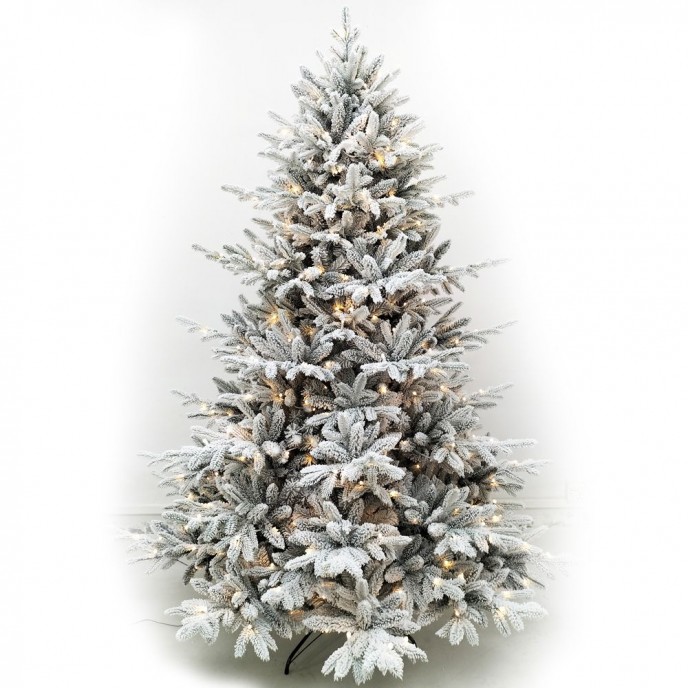  XMAS TREE PRE-LIT FLOCKED NORTH STAR 210CM WITH 450 LEDS 
