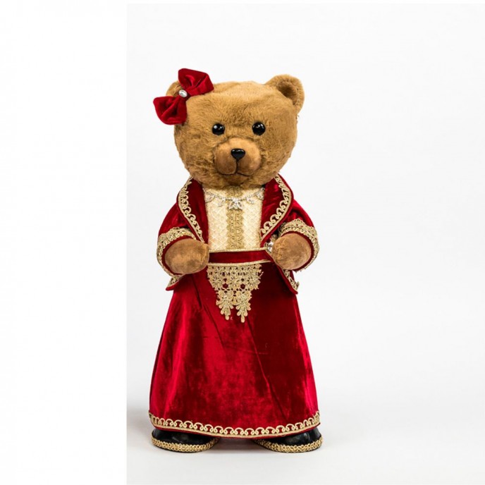  BROWN BEAR IN RED DRESS 26X24X54CM 