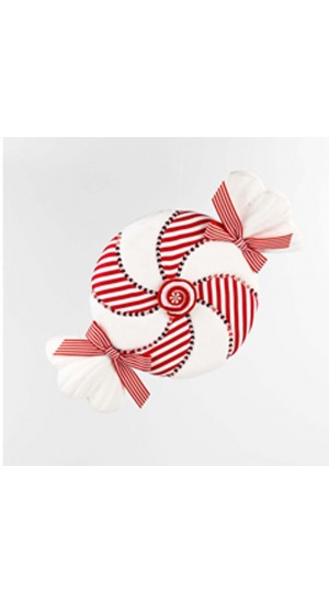  RED AND WHITE HANGING CANDY ORNAMENT 35X9X17CM