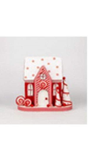  RED CANDY HOUSE 40X22X38CM