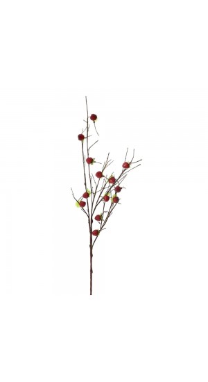  ARTIFICIAL STEM WITH 13 SMALL STRAWBERRIES 90CM