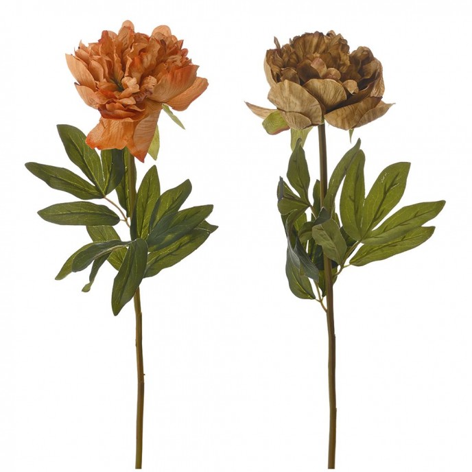  ARTIFICIAL PEONY STEM 56CM IN 2 COLOURS 