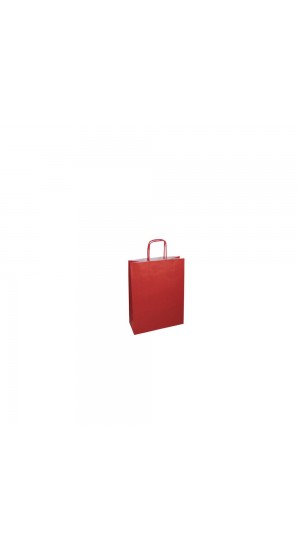  RED PAPER BAG 15x21x8CM