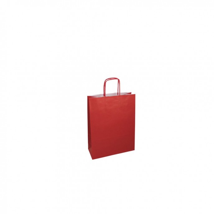  RED PAPER BAG 21x27x11CM 