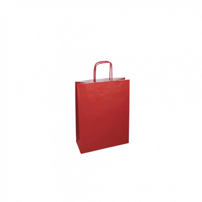  RED PAPER BAG 25x33x12CM 