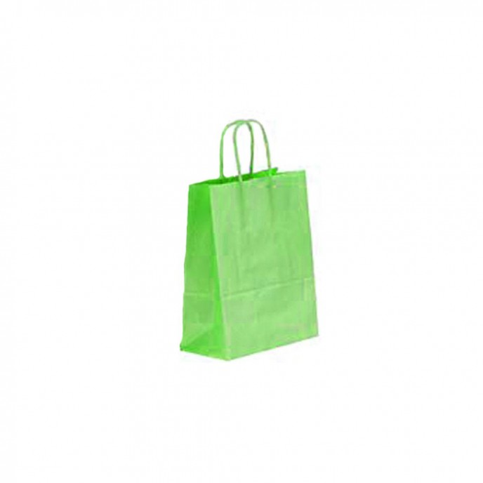  LIME GREEN PAPER BAG 25x33x12CM 