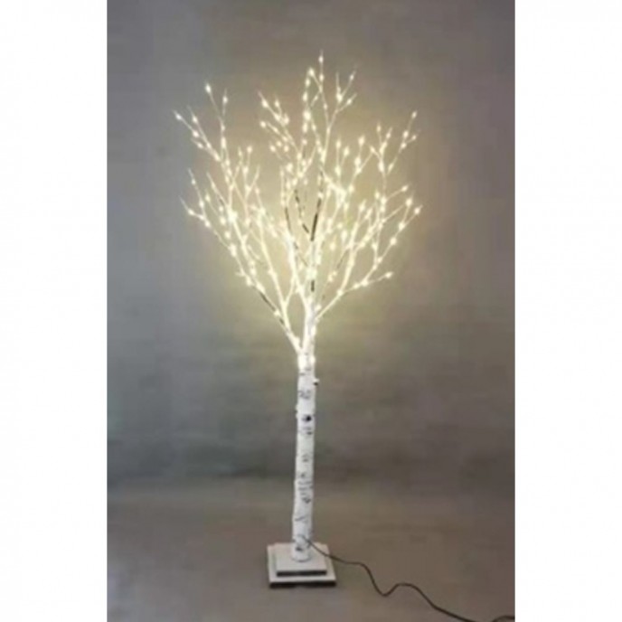  XMAS WHITE ILLUMINATED TREE WITH BRANCHES AND 360 LED 160CM 
