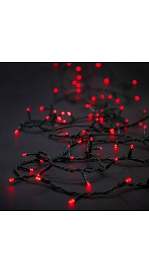  100LED STRING LIGHTS GREEN RED 5M 8FUNCTIONS OUTDOOR
