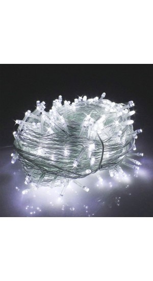  400LED STRING LIGHTS CLEAR ICE WHITE 20M 8FUNCTIONS OUTDOOR