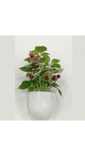  FROSTED CHRISTMAS PLANT IN POT 23CM