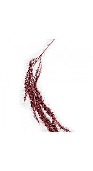  RED GLITTER WEEPING WILLOW BRANCH 127CM
