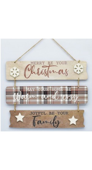  NATURAL WOODEN HANGING SIGN 25X34CM